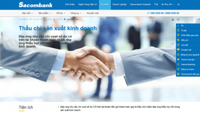 Sacombank – Vay siêu tốc lên đến 100.000.000 VND